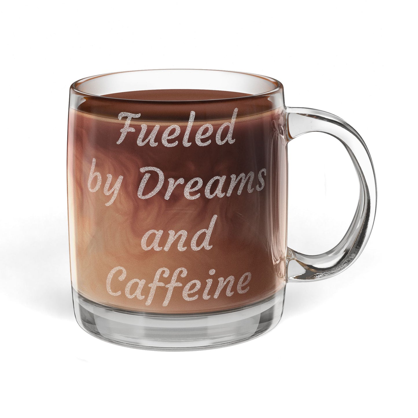 Glass Coffee Mug with Permanent Laser Engraving