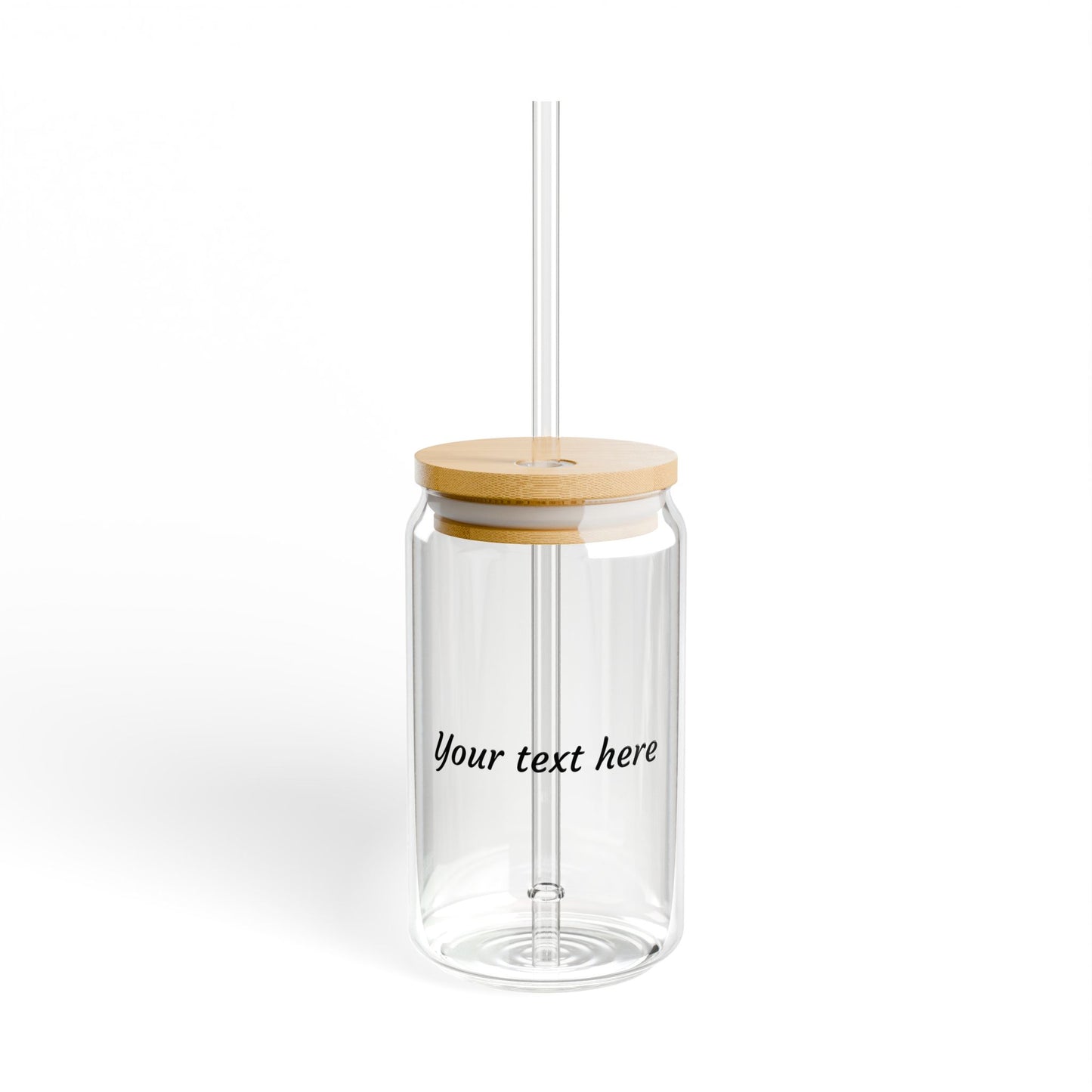 Hand-blown 16oz Glass Sipper with Personalized Text